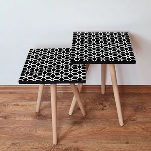 Nesting stolovi 2Shp395 - (2 komada) - boje: bijela, crna