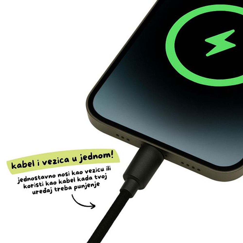 MAXMOBILE DATA KABEL TYPE C-TYPE C,Fashion 6mm vezica 2u1,1.5m, Blue slika 4