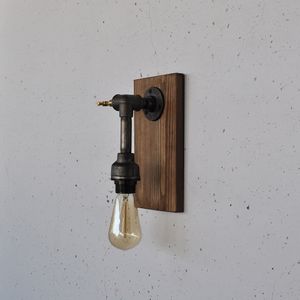 Pp175 Wooden
Black Wall Lamp