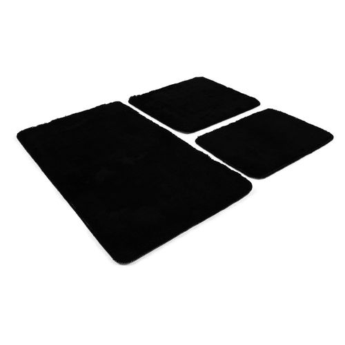 Havai - Black Black Acrylic Bathmat Set (3 Pieces) slika 4