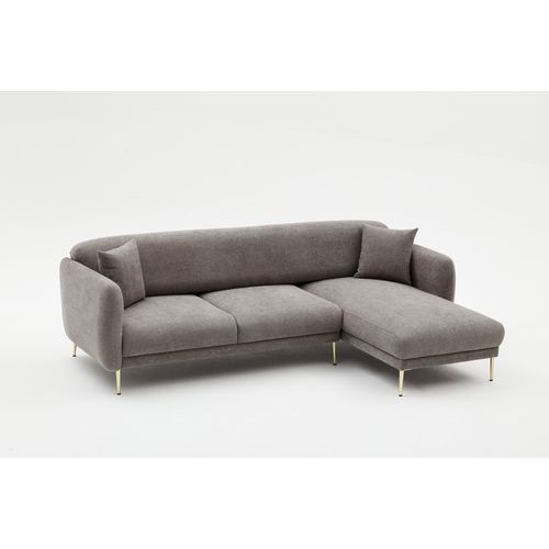 Atelier Del Sofa Kutna garnitura na razvlačenje, Sivo Zlato, Simena Right - Grey slika 10