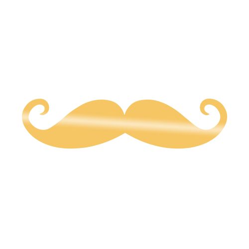 Wallity Metalna zidna dekoracija, Mustache Metal Decor - Gold slika 2