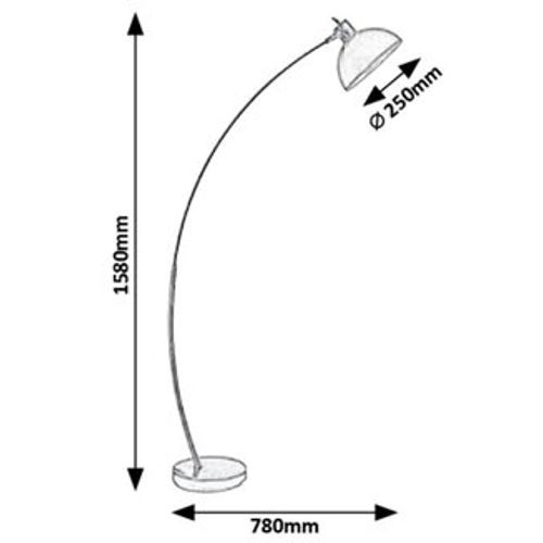 Rabalux Otto podna lampa, mat crna , E27 40W Podna rasveta slika 3