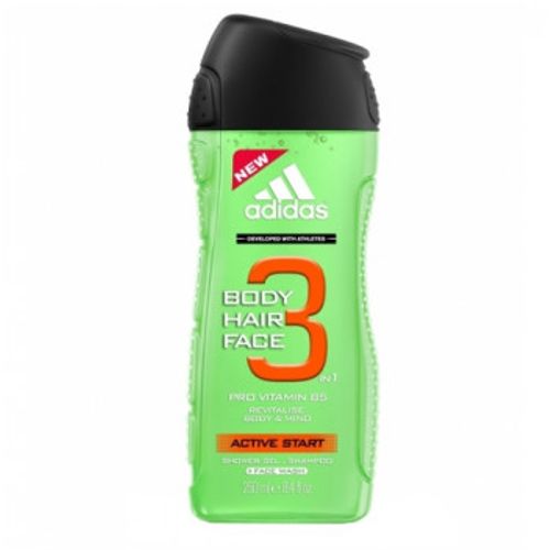 Adidas 3in1 Active Start Shower Gel Body &amp; Hair 400 ml (man) slika 1