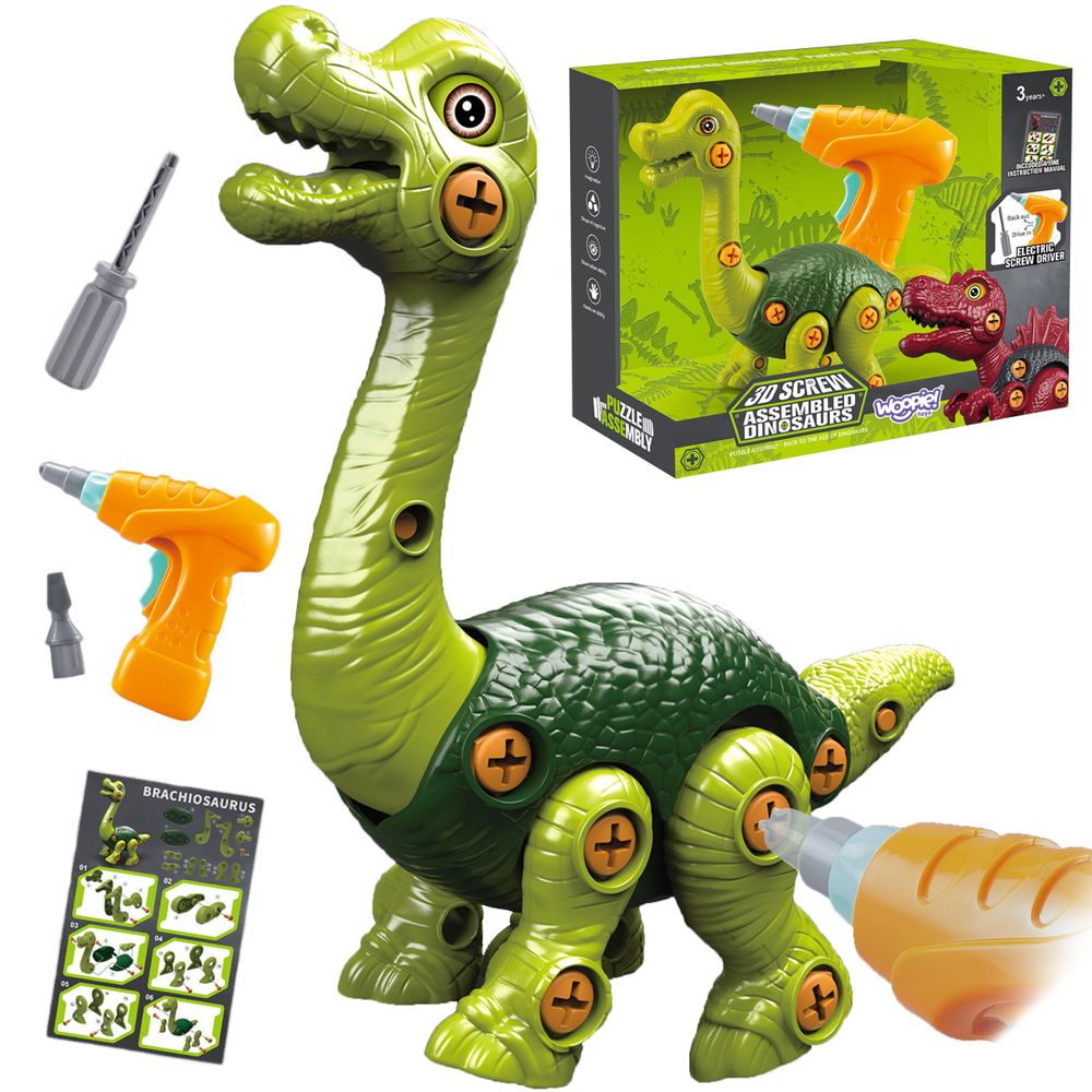 Woopie set za okretnu konstrukciju dinosaura + bušilica 31 kom. slika 1