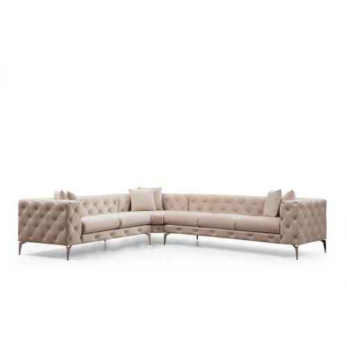 Atelier Del Sofa Kutna garnitura, Ecru, Como Right - Ecru slika 4