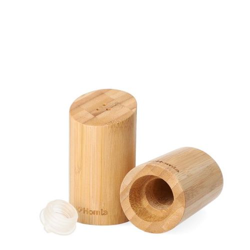 Posuda za so i biber SET BAMBOU 5x9cm 2kom - Natural - HML slika 4