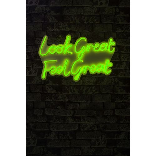 Wallity Ukrasna plastična LED rasvjeta, Look Great Feel Great - Green slika 9