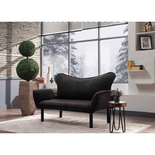 Atelier Del Sofa Dvosjed na razvlačenje CHATTO crni, Chatto - Black slika 1