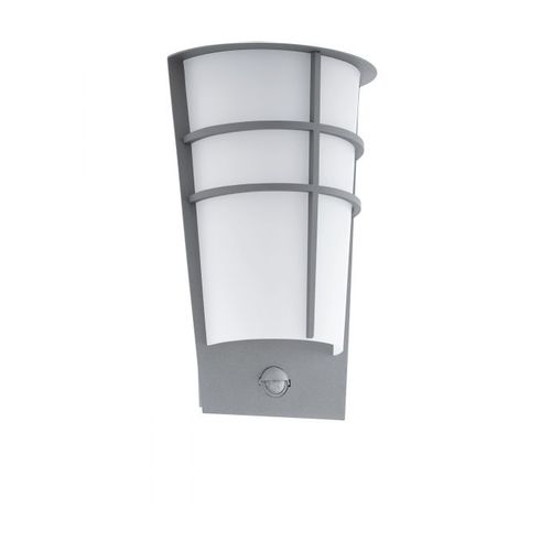 Eglo Breganzo 1 spoljna zidna lampa/2, led, 2x2,5w, srebrna/bela , sa senzorom  slika 1