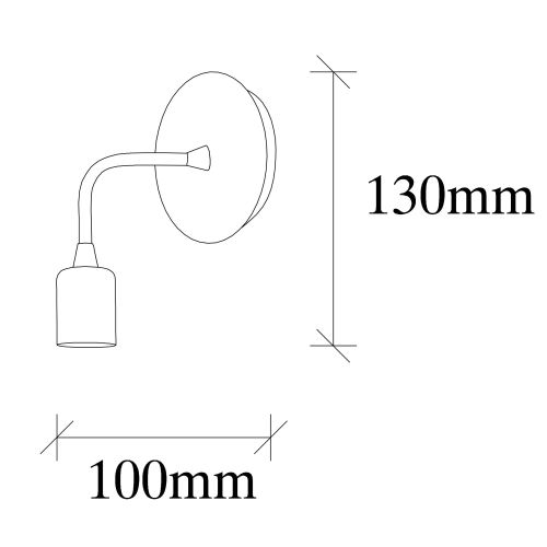 Dartini - MR - 735 Crna zidna lampa slika 6