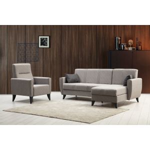 Zaden L - Light Grey Light Grey Sofa Set