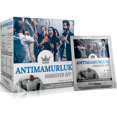 Antimamurluk - praškasti mix u kesicama za ublažavanje i potpunu eliminaciju simptoma mamurluka, 10 kesica slika 2
