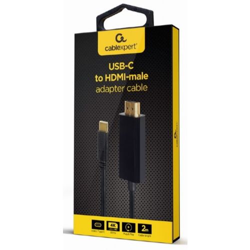 A-CM-HDMIM-01 Gembird USB-C male to HDMI-male adapter, 4K 30Hz, 2 m, black slika 2