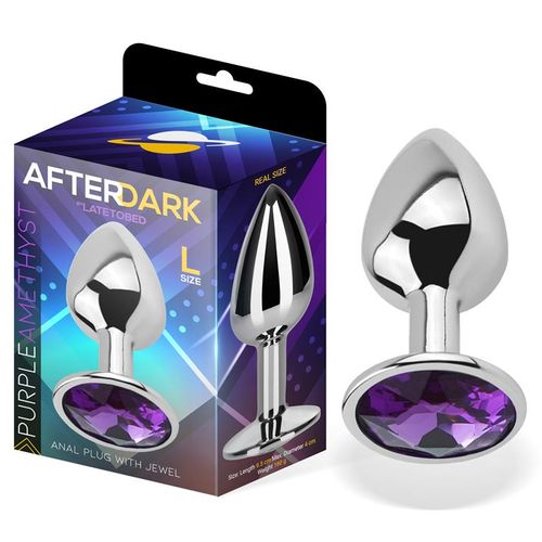 Afterdark Aluminium Amethyst Butt Plug S/M/L slika 1