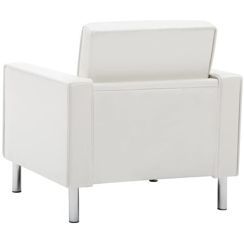 Fotelja od umjetne kože bijela slika 32