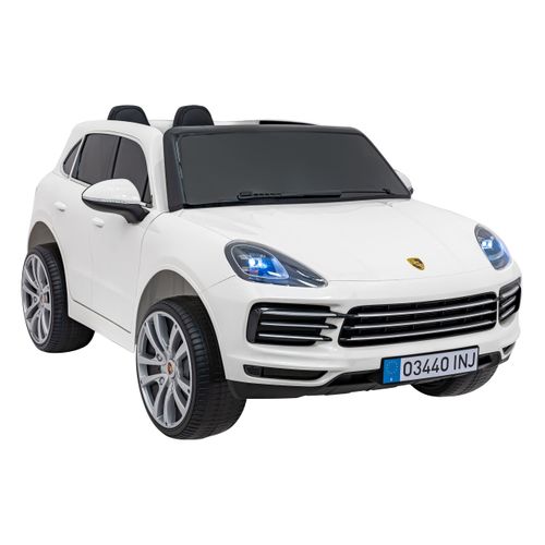 Licencirani auto na akumulator Porsche Cayenne S - bijeli/lakirani slika 2