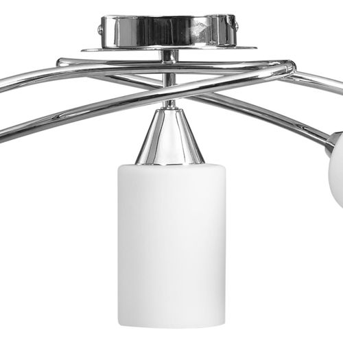 Stropna svjetiljka s keramičkim sjenilima 5 žarulja E14 bijela slika 6