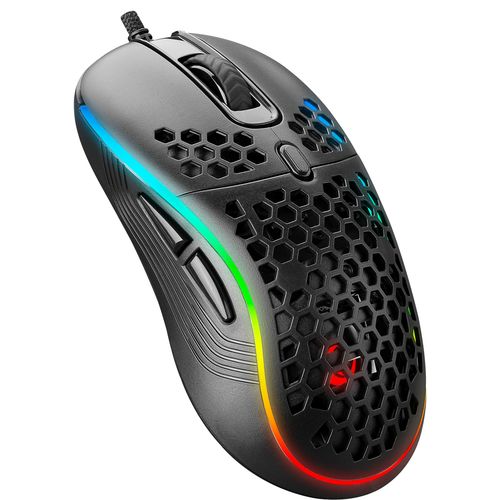 Rampage SMX-R85 GENTLE 6400dpi RGB Illumination/Led Super Light Macro Programable  Gaming Mouse slika 1