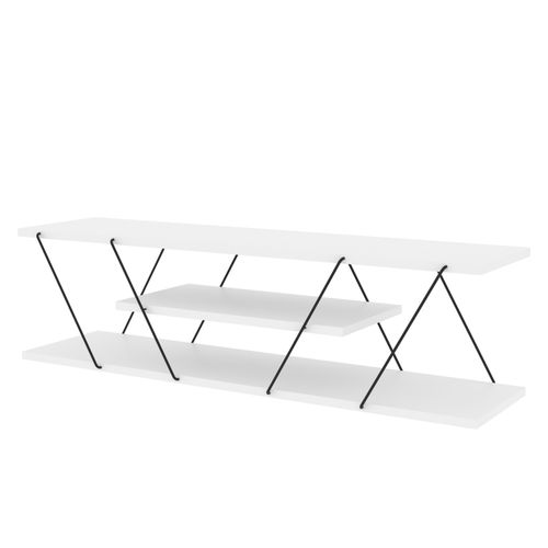 Canaz - White, Black WhiteBlack TV Stand slika 3