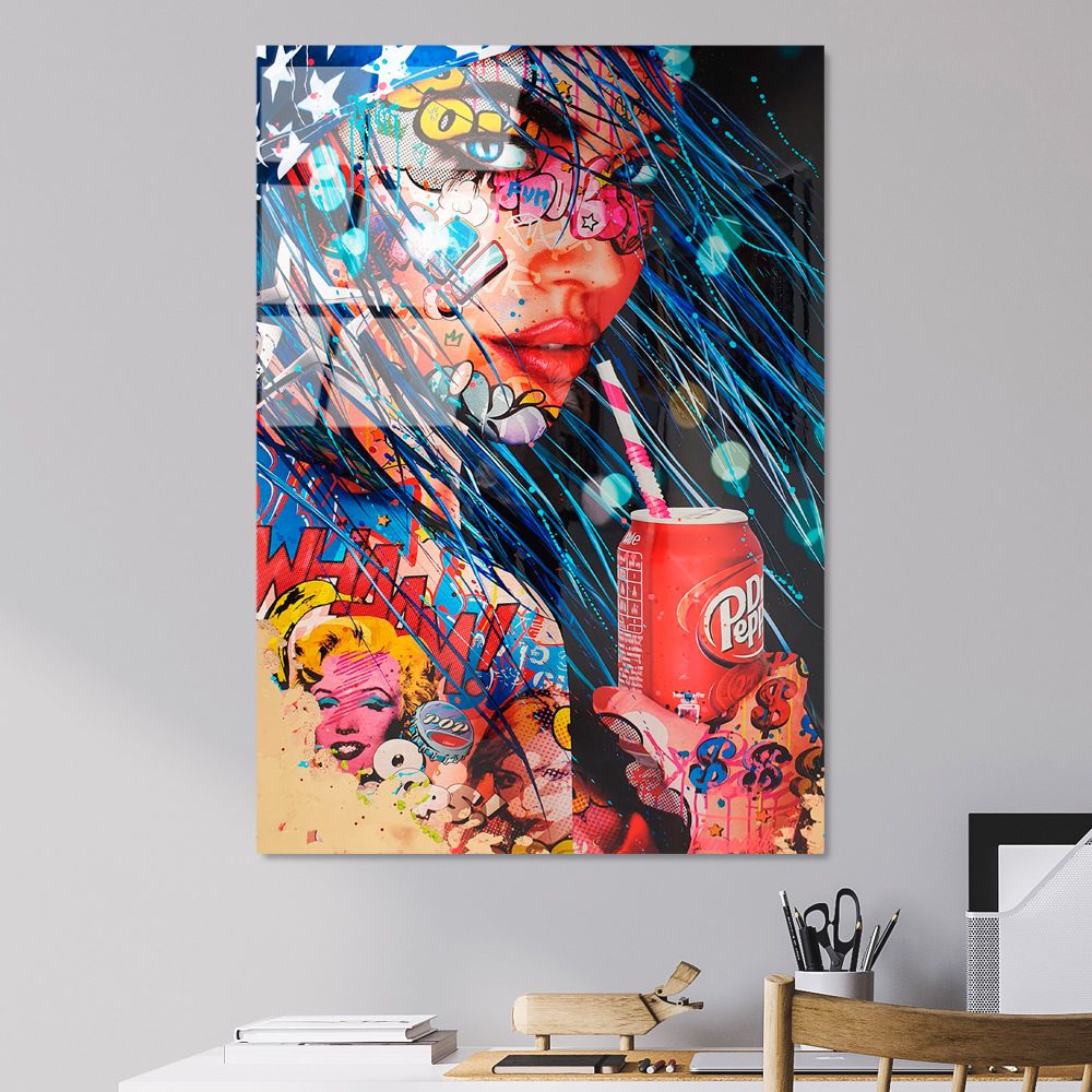 Dekorativna Slika na Kaljenom Staklu UV-725, 70 x 100 cm, Višebojna slika 1