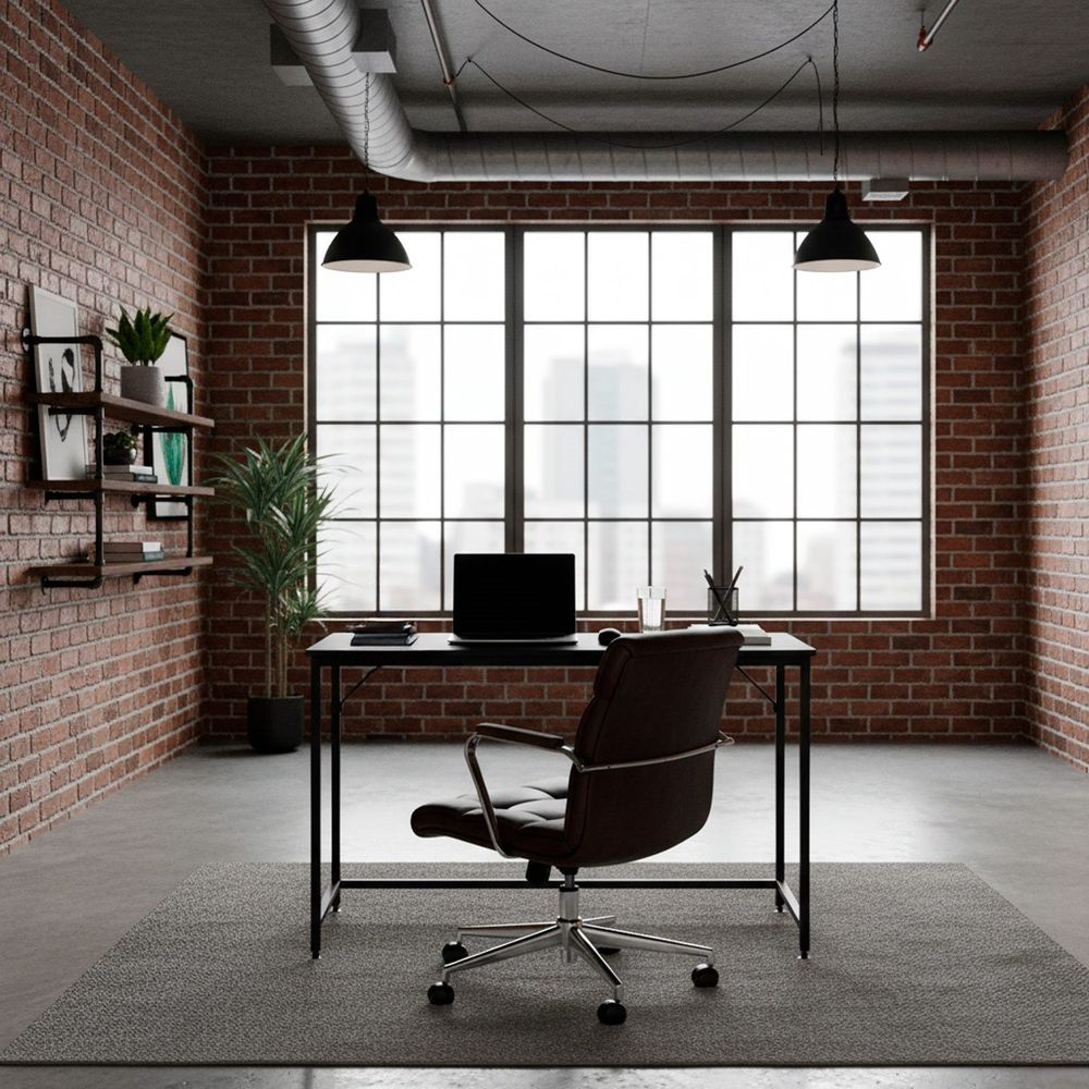 Radni stol 100 x 50 x 76 cm, crni slika 8