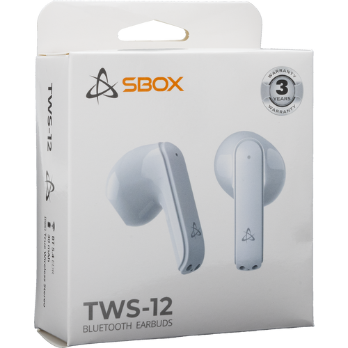 Sbox EARBUDS Slušalice + mikrofon Bluetooth EB-TWS12 Bijele slika 6