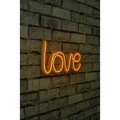 Wallity Ukrasna plastična LED rasvjeta, Love - Yellow slika 1