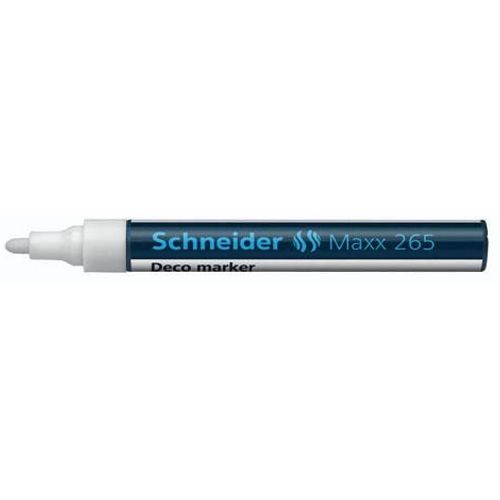 Flomaster Schneider Deco Marker Maxx 265  tekuća kreda 2-3 mm bijeli S126549 slika 2