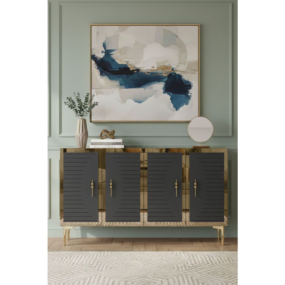 Console Tuna 120 - Anthracite i Gold slika 2