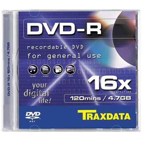 TRAXDATA OPTIČKI MEDIJ DVD-R 16X BOX 1 slika 1