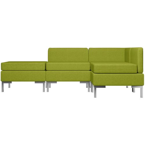 4-dijelni set sofa od tkanine zeleni slika 30