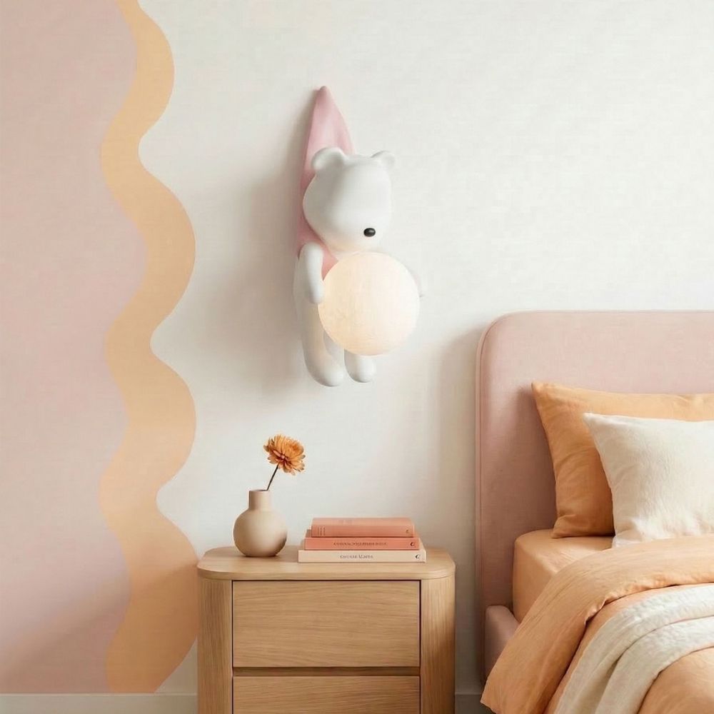 Zidna svjetiljka medo u košulji G168-1W pink slika 2