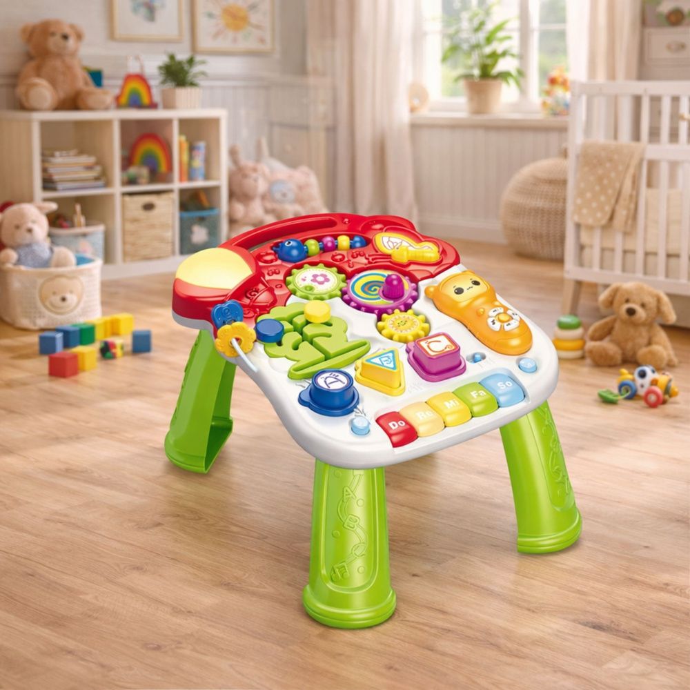 Walker Pusher Scooter Educational Table Interactive Panel 5 u 1 Šareni slika 3