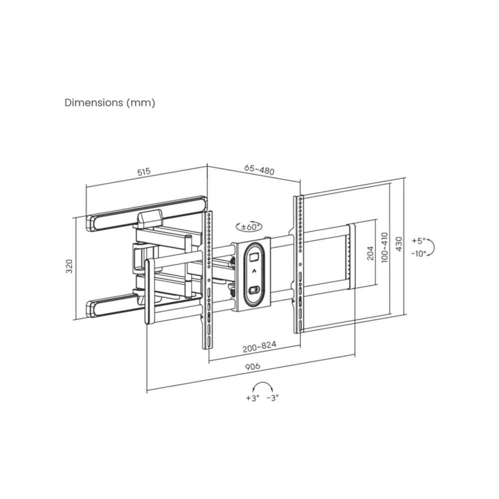 SBOX Stalak PLB-8148 (43-100"/60kg/800x400) slika 4