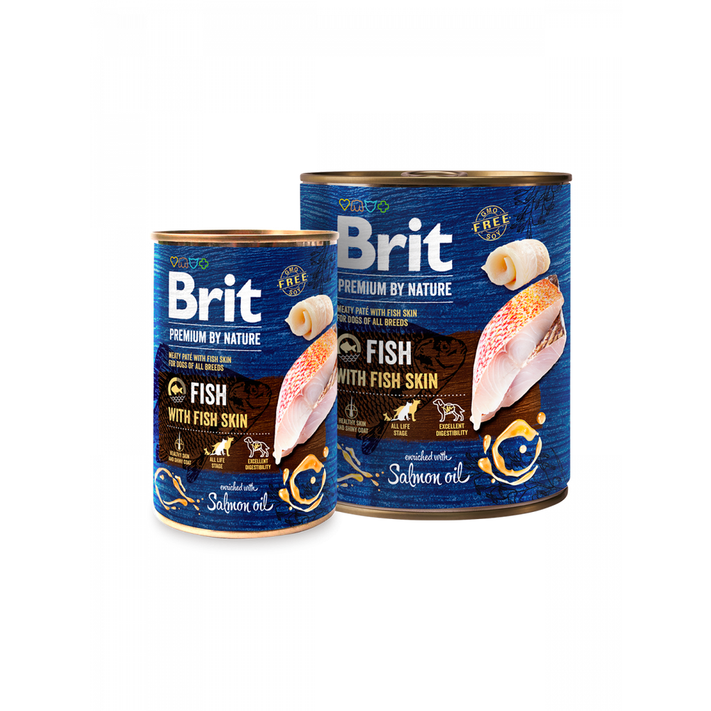 Brit Premium by Nature riba s ribljom kožom, konzerva slika 1