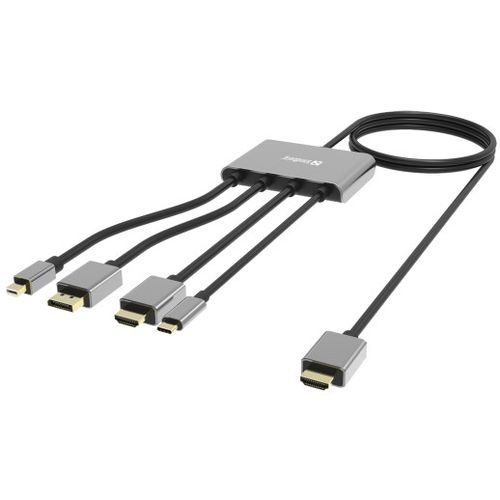 Kabl-display HUB Sandberg All-In-One USB C/DP/m DP/HDMI - HDMI 2m 509-21 slika 3