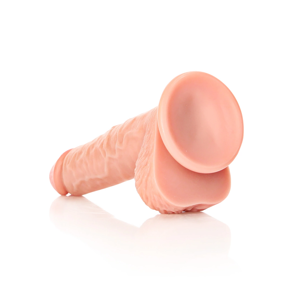 RealRock by Shots Ravni realistični dildo s kuglicama i vakuumom - 8 / 20,5 cm slika 5
