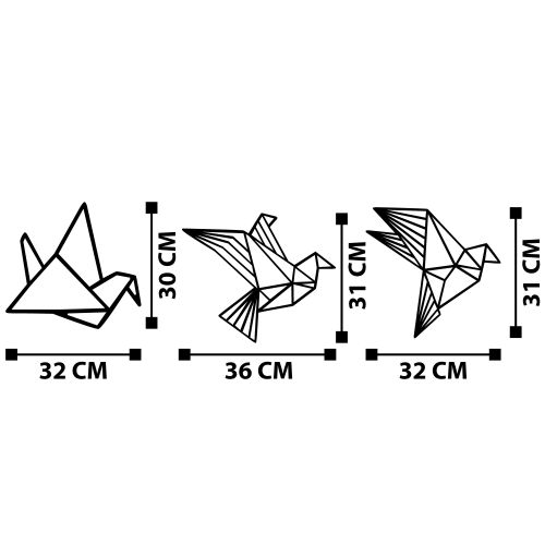 Wallity Metalna zidna dekoracija Origami slika 7