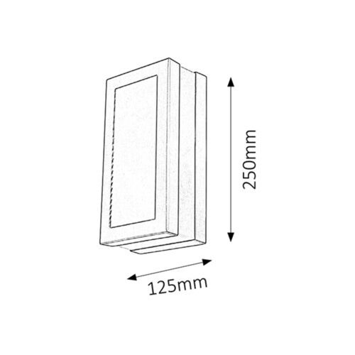 Rabalux Stuttgart spoljna zidna lampaE27 14W inox IP44 Spoljna rasveta slika 2