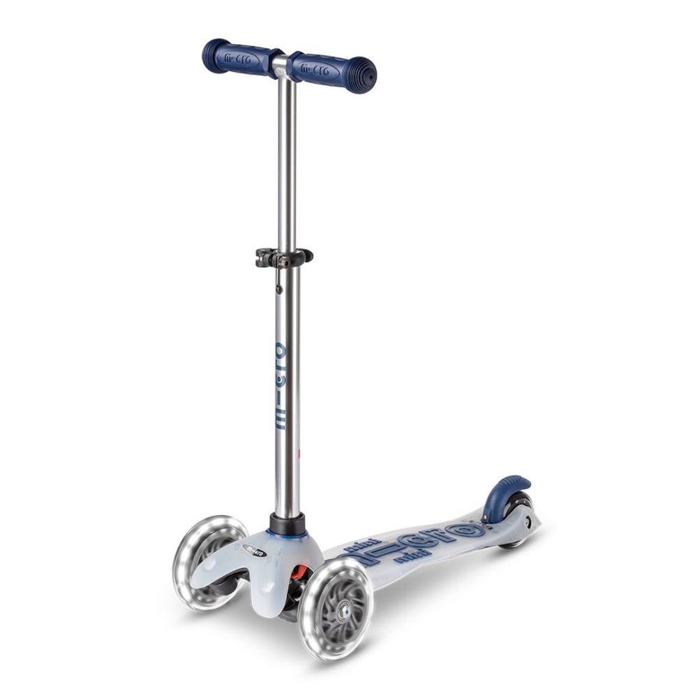 Micro Romobil Mini Deluxe Flux LED, Navy slika 1