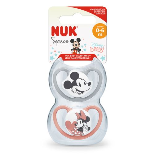 NUK duda varalica - silikon Space Mickey mickey vel.1 (0-6m), 2 kom 10175281 slika 2