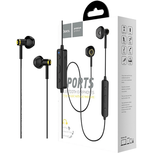 hoco. Slušalice bežična, sport, Bluetooth, 80 mAh, 3.5 h, crna - ES21 Wonderful sports Black slika 1