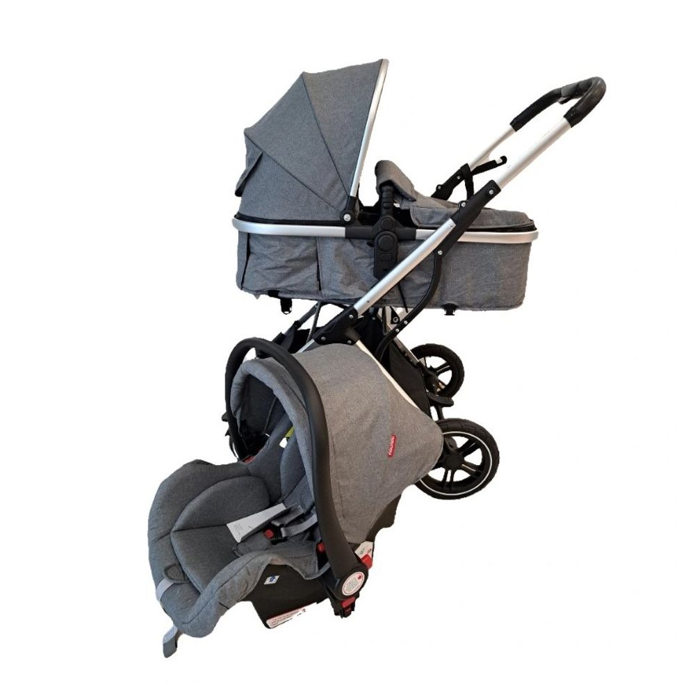 NouNou Kolica za bebe Set 3U1 G-2, Svijetlo siva slika 1