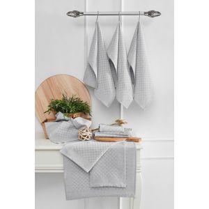 Lola - Grey Grey Kitchen Towel Set (10 Pieces)