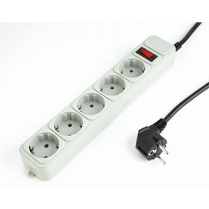 Gembird Surge protector, 5 sockets, 4,5m, white