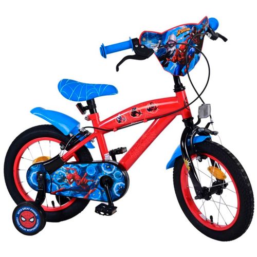 Dječji bicikl Ultimate Spider-man 14" s dvije ručne kočnice crveno/plavi slika 3