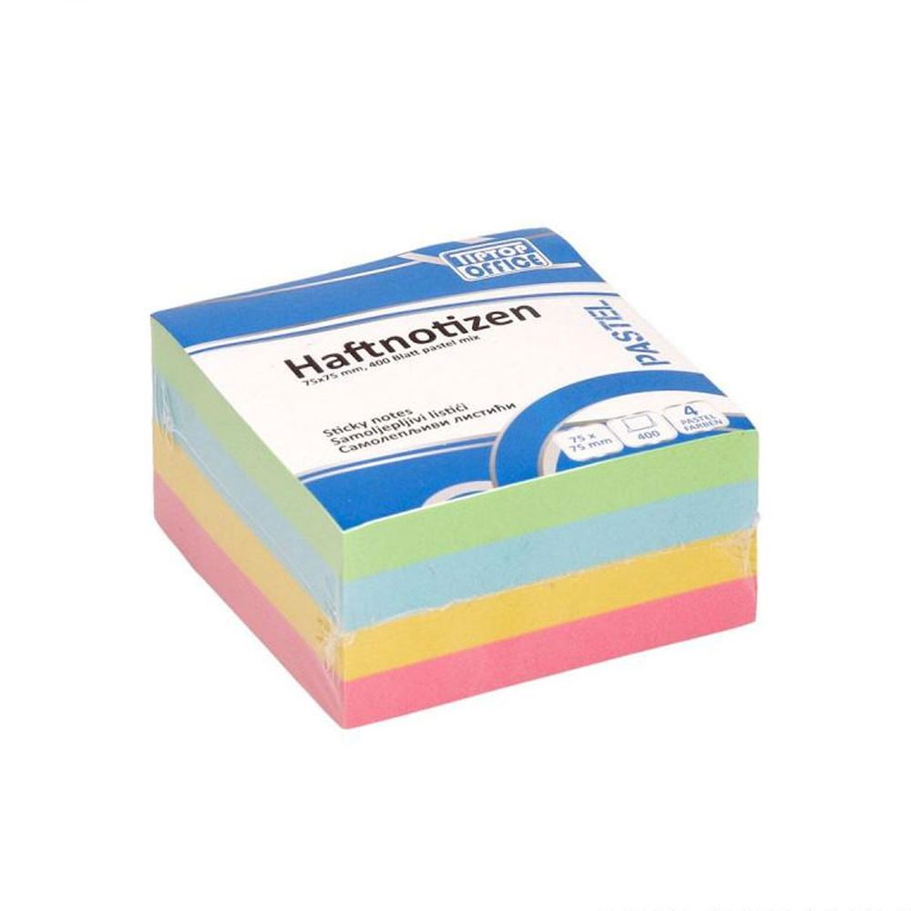 Postit samoljepljivi 75 x 75 mm, 405021, pastelna mix, 400 lista slika 1