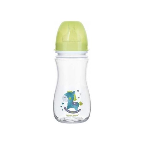 Canpol baby Flašica široki vrat, antikolik - Easy start-  300 ml - toys horse - zelena slika 1