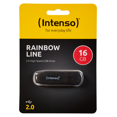 (Intenso) USB Flash drive 16GB Hi-Speed USB 2.0, Rainbow Line, CRNI - USB2.0-16GB/Rainbow slika 1